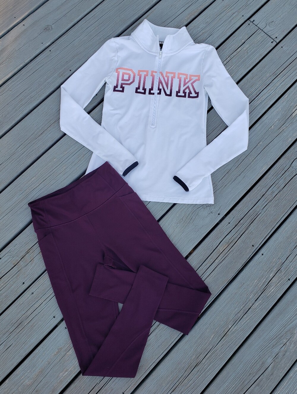 Victoria's Secret PINK Half-zip Pullover & Leggings Size X-Small